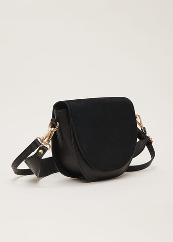 Phase Eight Suede Bags Black Canada | GNLYSV-740